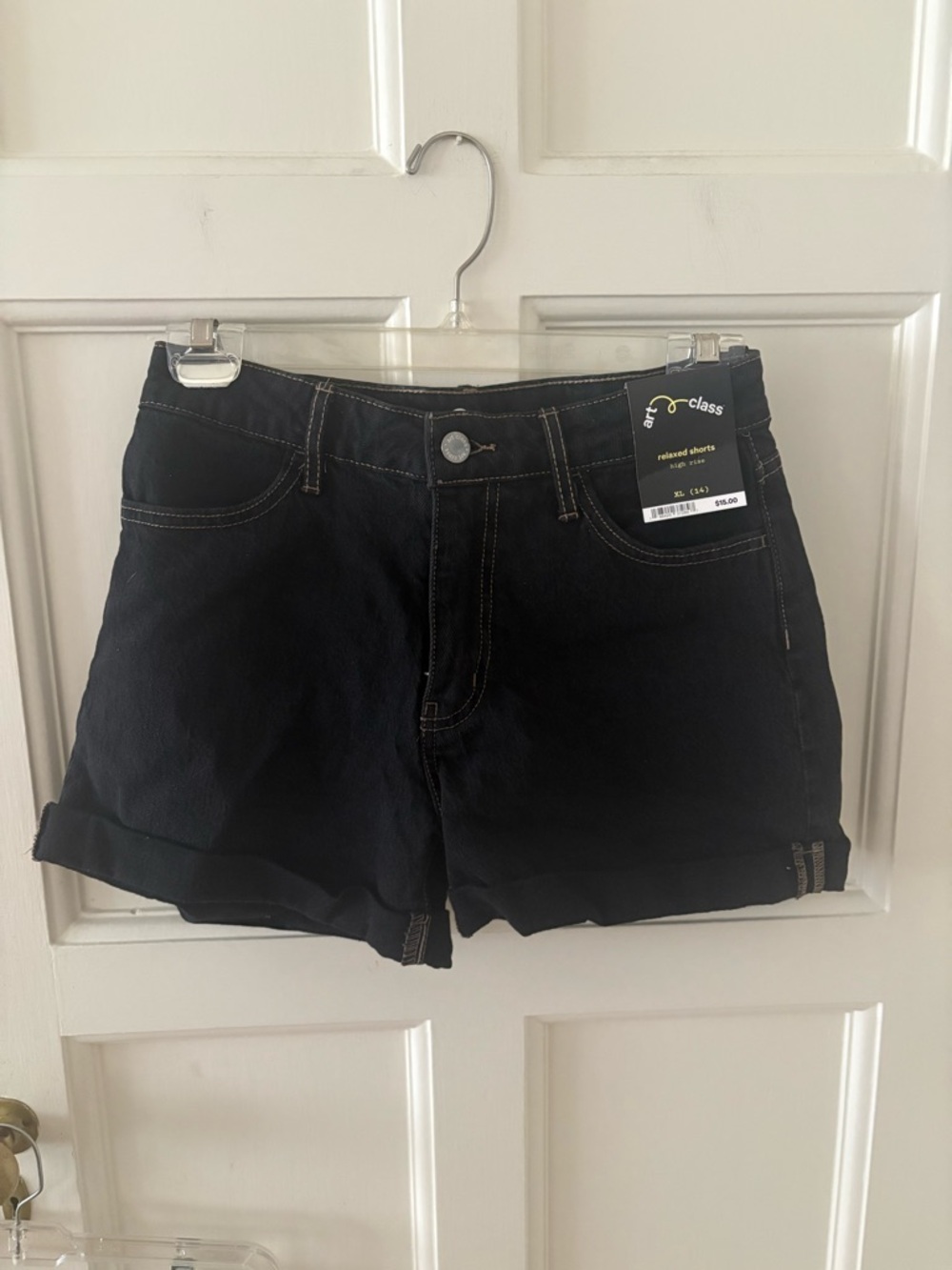 NWT Black Denim Shorts